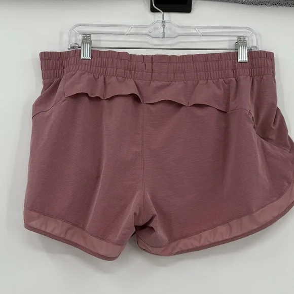 Athleta mesh racer run shorts 4” pink large - Picture 2 of 4